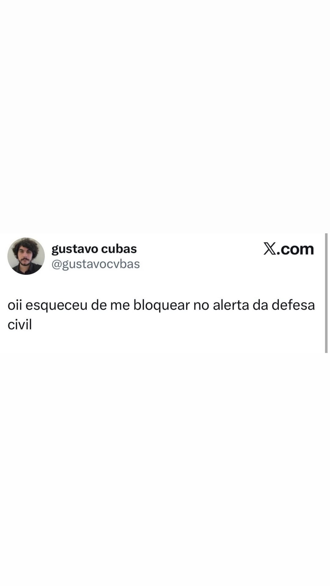 gustavo cubas X.com dd» (Dgustavocvbas oii esqueceu de me bloquear no alerta da de