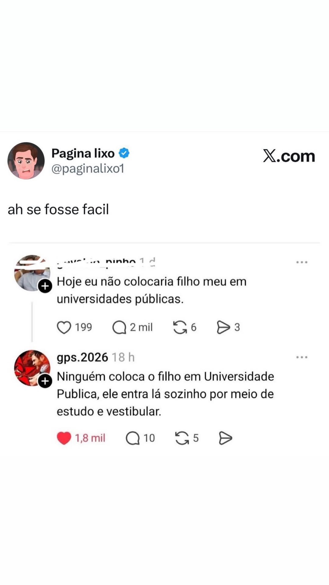pa, Pagina lixo @ X.com = @paginalixot ah se fosse facil ac! awe lw manha 1 aA eee