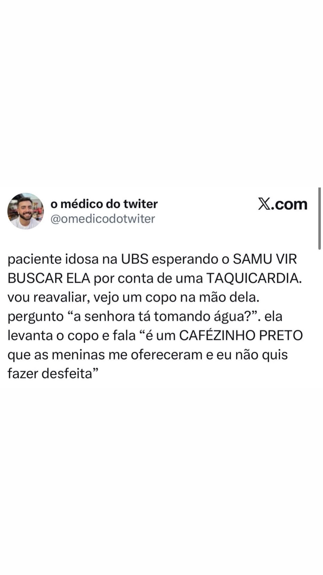 Paciente na UBS e o detalhe que mudou tudo na avaliação do médico