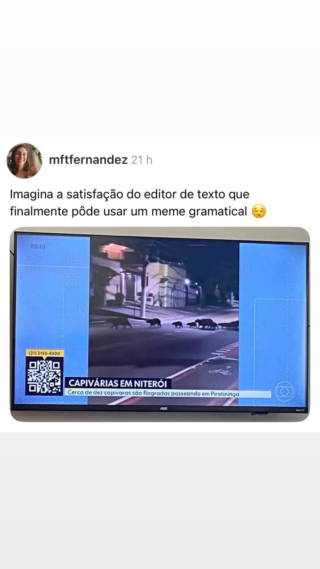 Q mftfernandez 21 h Imagina a satisfação do editor de texto que finalmente pôde us