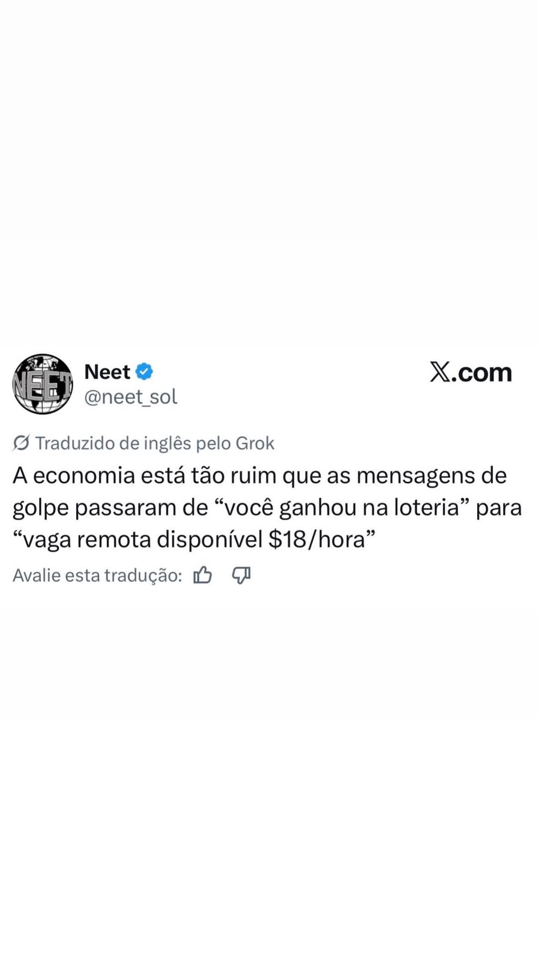 Quando o golpe muda de loteria para vaga remota de 18 dólares por hora