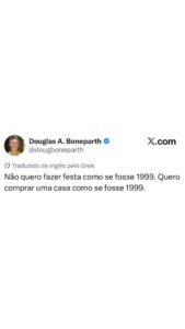 Meme do Douglas Boneparth traz a nostalgia de 1999 com uma pitada de humor sobre em destaque