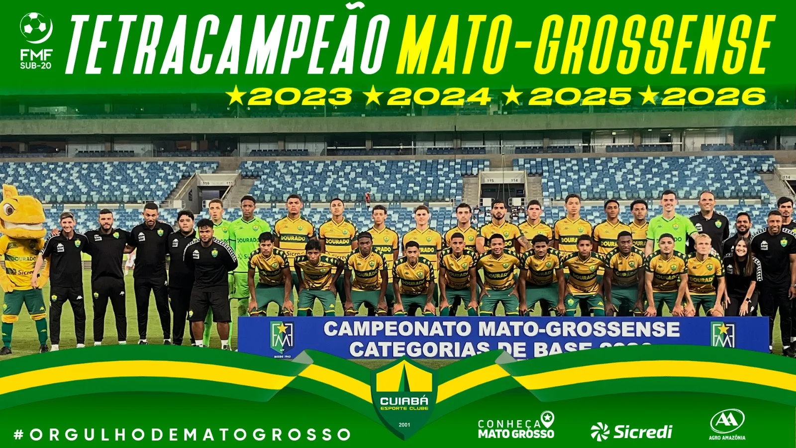 Cuiabá vence Paulistano na Arena Pantanal e conquista tetracampeonato estadual Sub-20