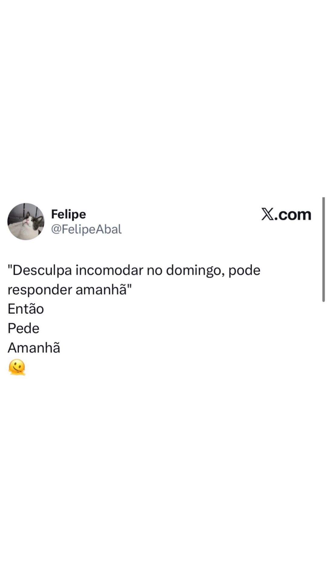 A lógica das mensagens de domingo é outra coisa