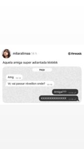 A amiga que já tá no clima do réveillon enquanto a gente só pensa no hoje. Meme em destaque