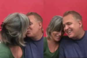 Glória Pires comemora 63 anos aos beijos com Orlando Morais e recebe declaração de amor; veja vídeo