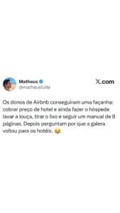 Cobrar preço de hotel e ainda mandar o hóspede lavar a louça? Esse meme sobre Ai em destaque