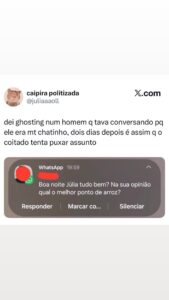 O ghosting virou motivo para um papo meio sem jeito no zap. Quem nunca passou po em destaque