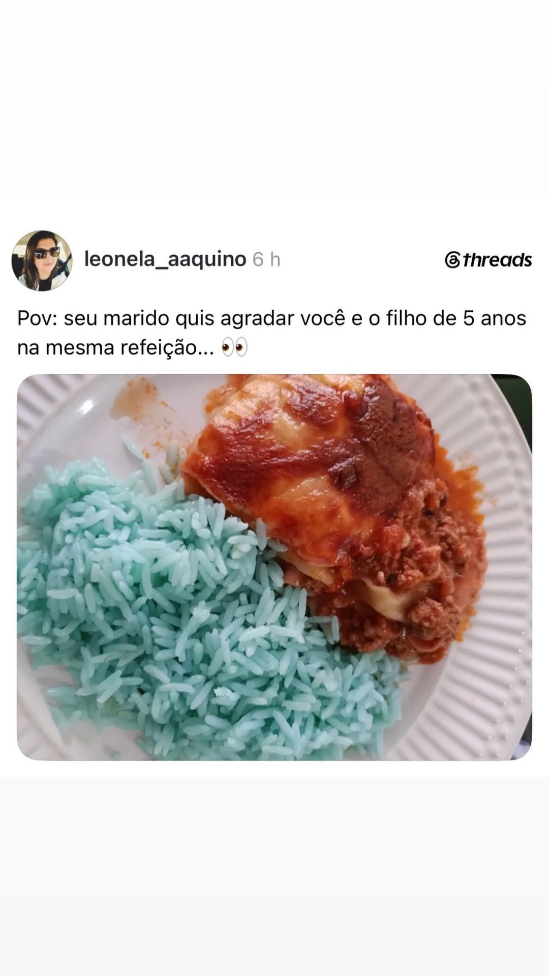 Quando o marido tenta agradar a esposa e o filho na mesma refeição
