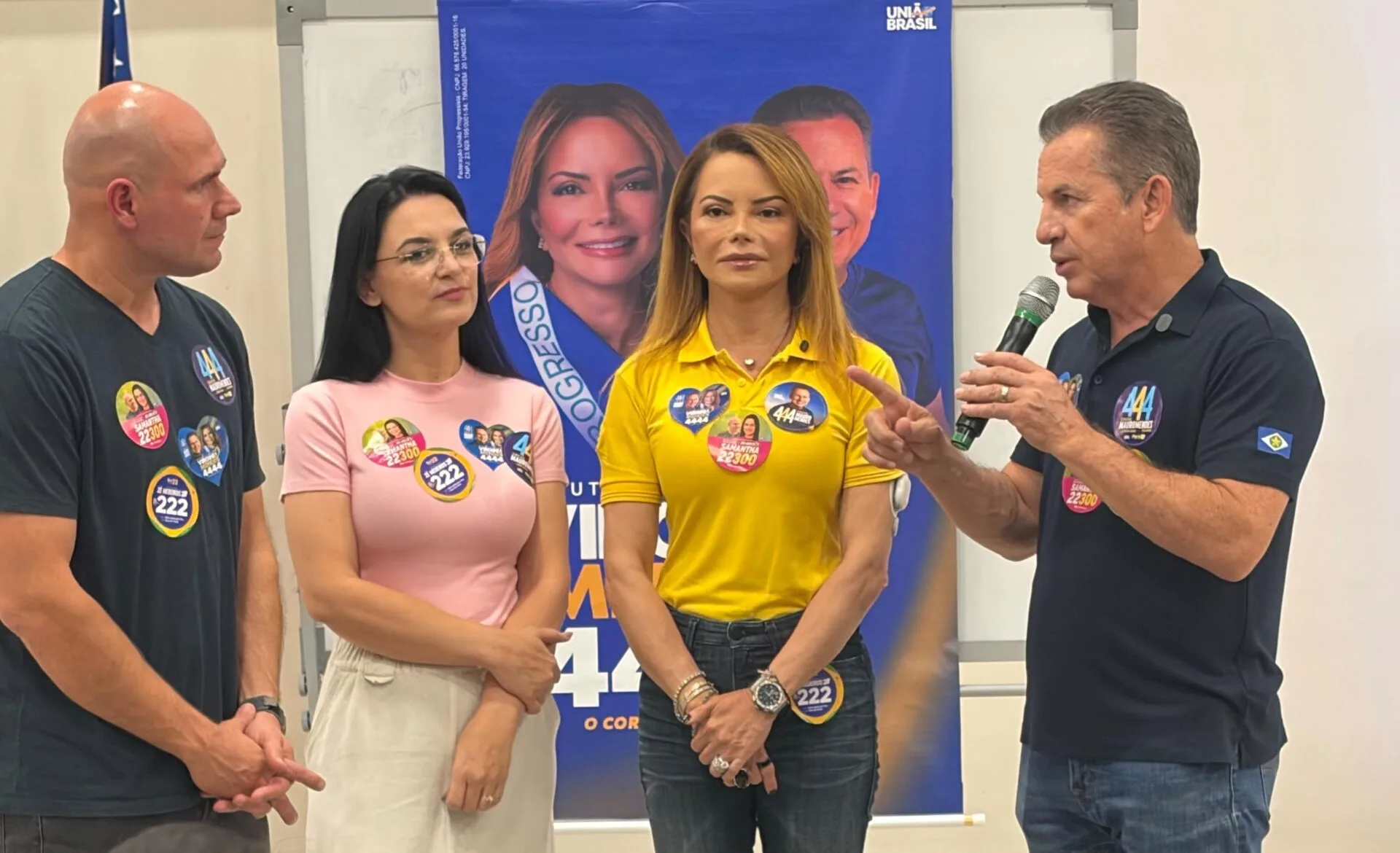 Virginia e Samantha selam aliança em Cuiabá com apoio de Abilio e Mauro Mendes