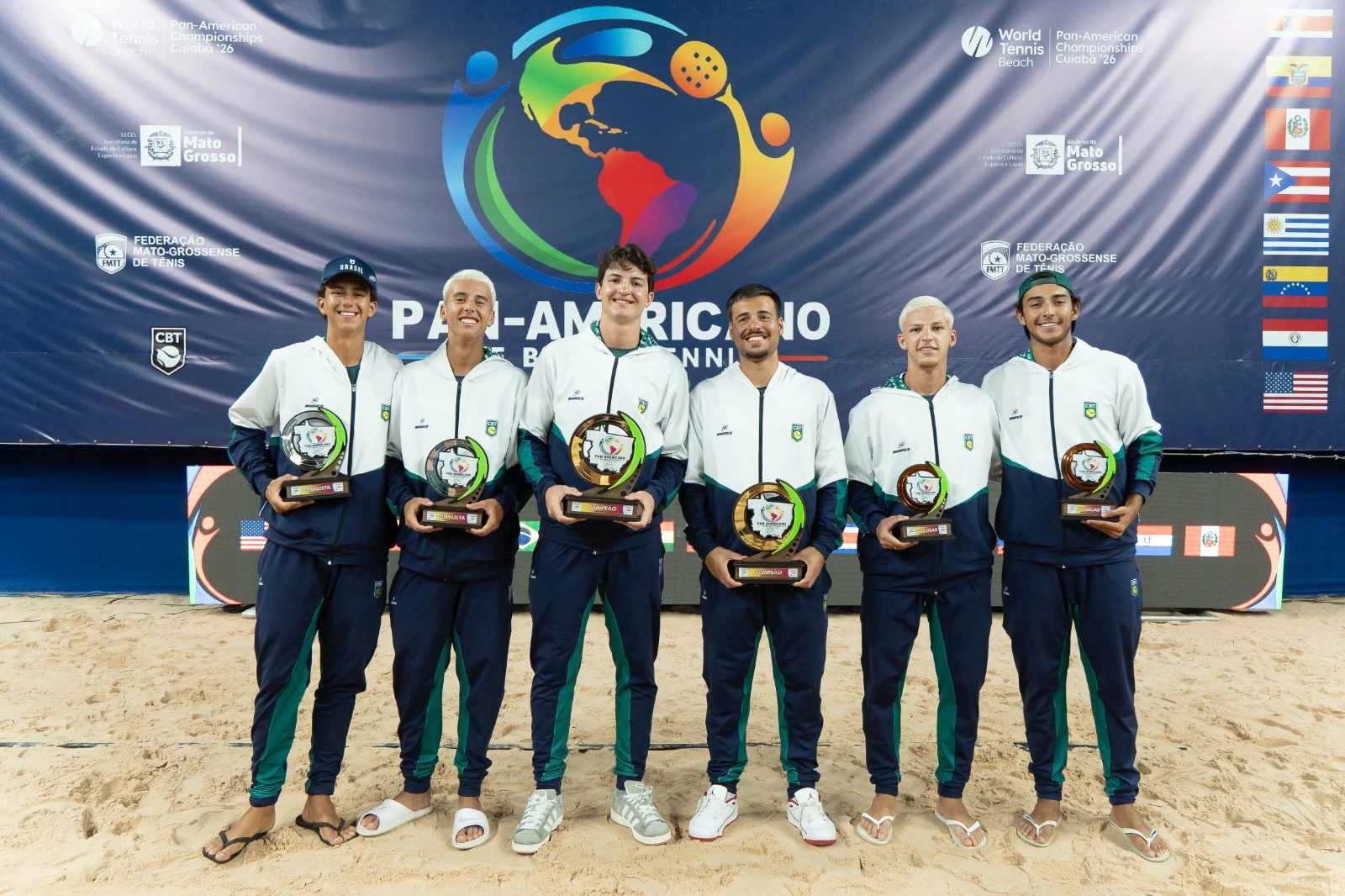 Brasil domina Pan-Americano de Beach Tennis em Cuiabá e conquista 14 dos 15 títulos