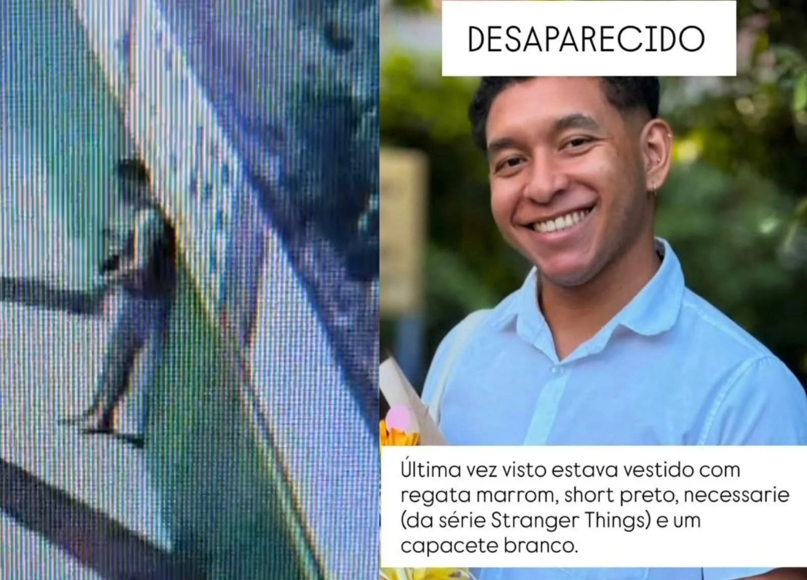 Câmera registra professor esperando motociclista minutos antes de desaparecer em Várzea Grande; veja vídeo