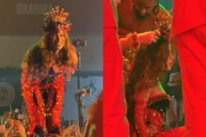 Anitta recebe coroa histórica e assume posto de rainha de bateria da Grande Rio; veja vídeo