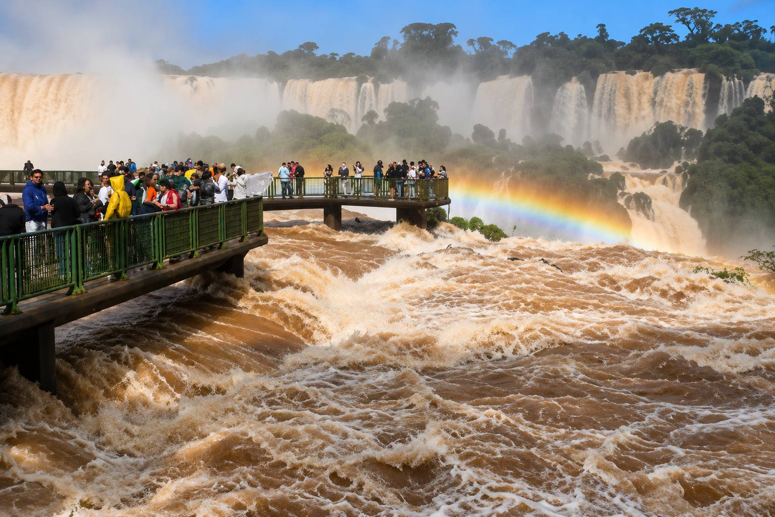 Cataratas registram vazão cinco vezes acima da média; Veja vídeo