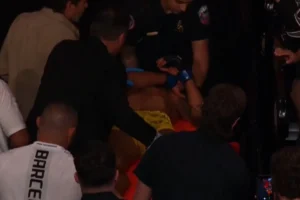 Raoni Barcelos sofre apagão durante luta do UFC e cena assusta comentarista: “Achei que tivesse sofrido um ataque cardíaco”; veja vídeo