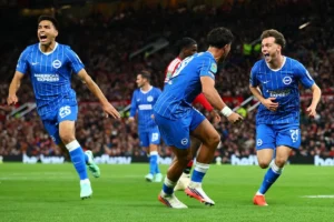 Brighton busca virada em Old Trafford, vence por 3 a 2 e elimina Manchester United; veja os gols
