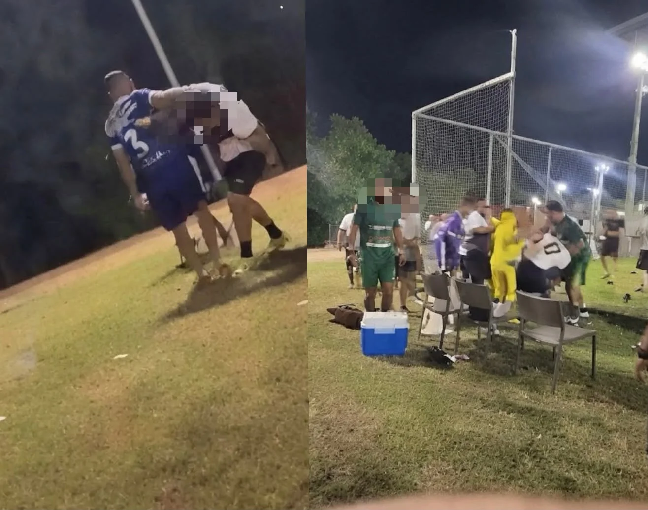 Partida de futebol termina em pancadaria e briga generalizada em condomínio de luxo em Várzea Grande; veja vídeo