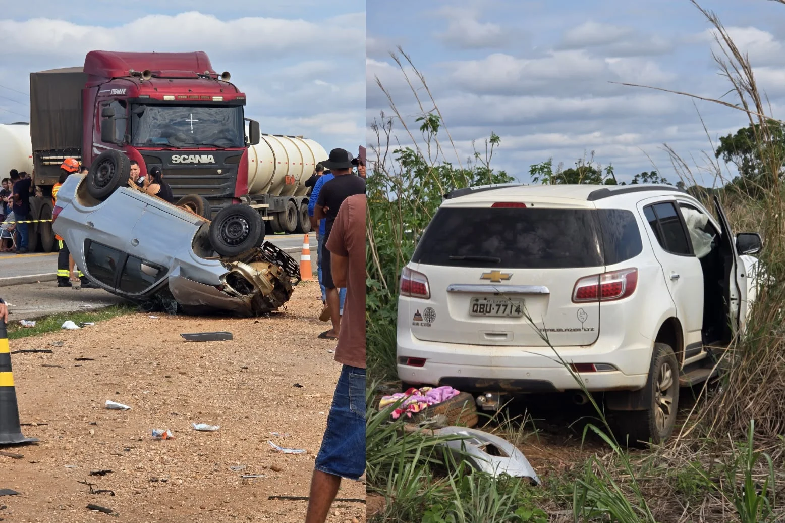 Batida entre carros mata avó, mãe e duas netas na BR-364 em Diamantino; veja vídeo