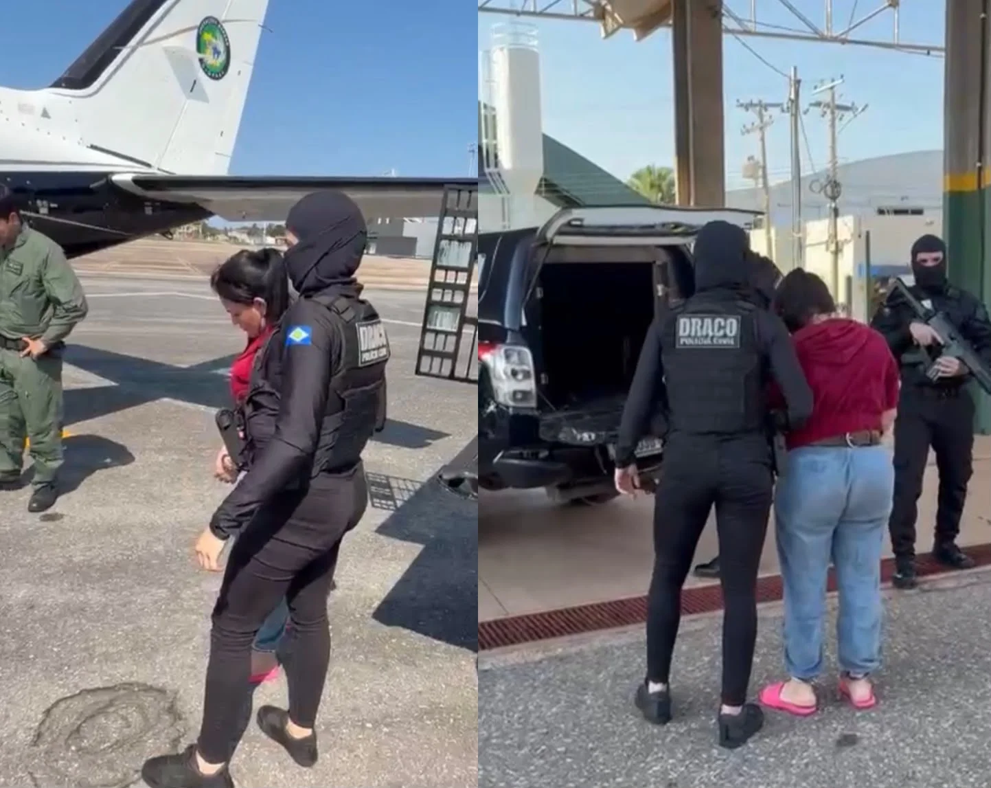 Vídeo mostra chegada de Angeliquinha em Cuiabá após fugir de presídio e se esconder na Bolívia; veja vídeo
