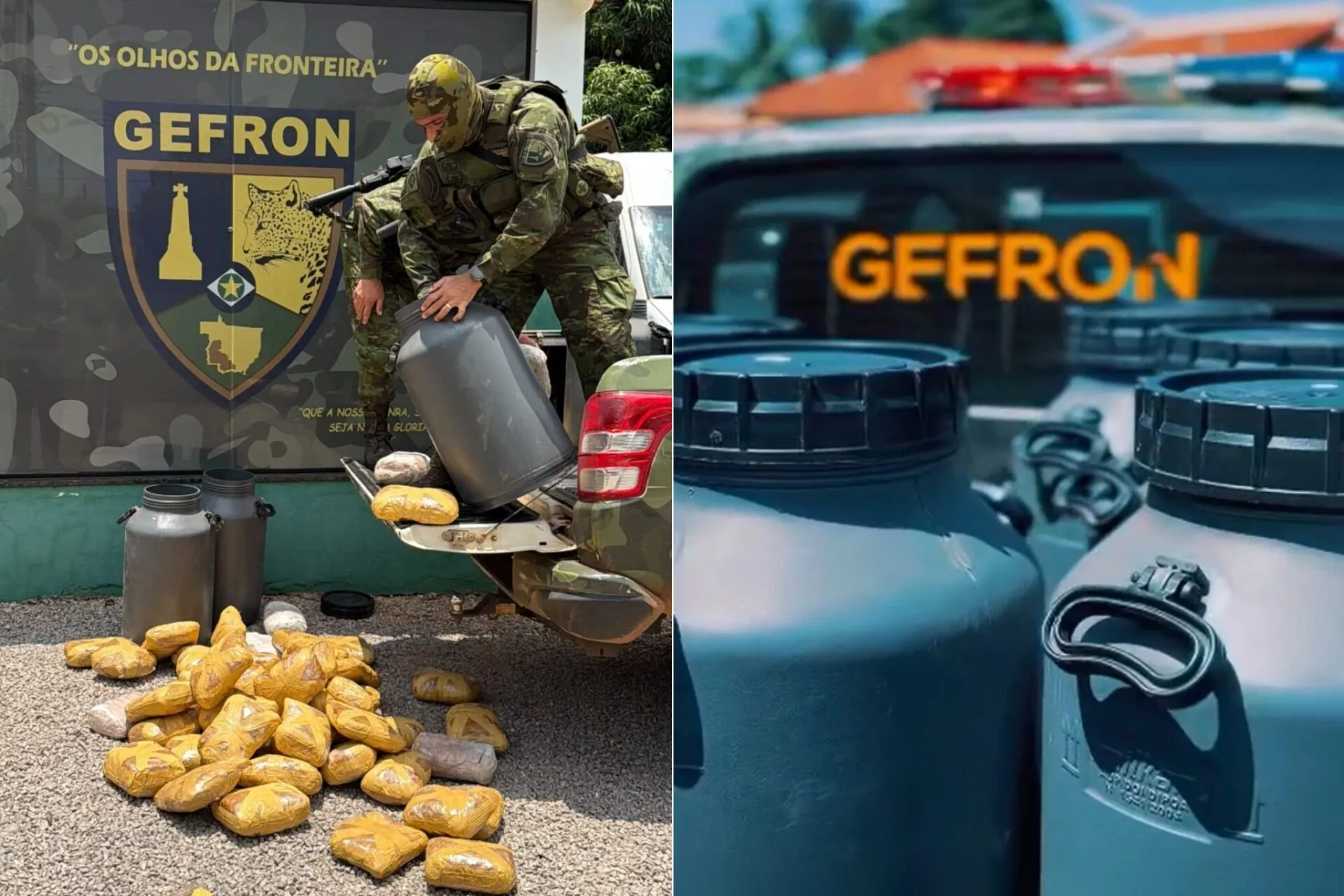 Supermaconha é apreendida pela Gefron nas proximidades de Adrianópolis; veja vídeo